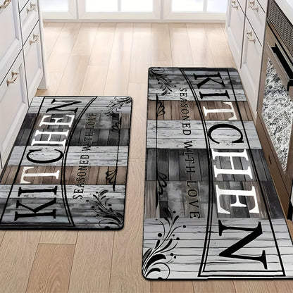 2pcs Diatom Mud Floor Mat - Anti-Slip Kitchen & Bath Suitable for Bathrooms, Laundries, Corridors - Machine Washable Diatomite Mat