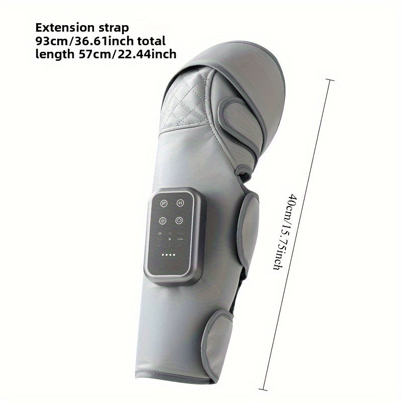 Knee Massager with Heat – Electric Air Compression Knee Wrap, 3 Heating Levels & 3 Massage Modes, USB Rechargeable Cordless Knee Brace Massager for Arthritis, Joint Pain Relief & Muscle Recovery