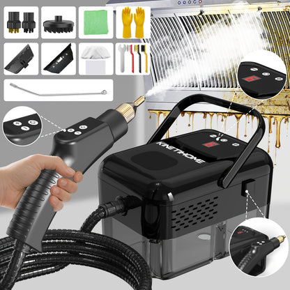 Handheld Steam Cleaner High Pressure Portable Steam Cleaning Machine for Kitchen Grease Sofa Car Upholstery Air Conditioner Washing Machine Tile Grout