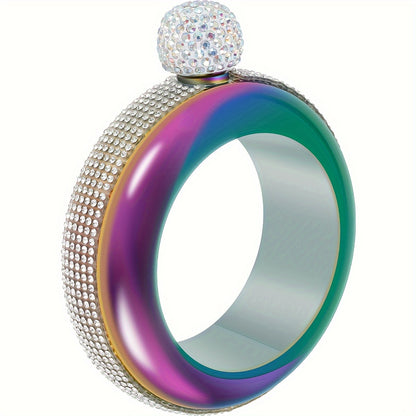 1pc Fashionable Stainless Steel Bangle Flask For Ladies - Discreetly Hides Wine, Cocktails & Spirits - Perfect Party Accessory For Summer Entertaining - Premium Kitchen Must-Have Christmas And Halloween Gifts