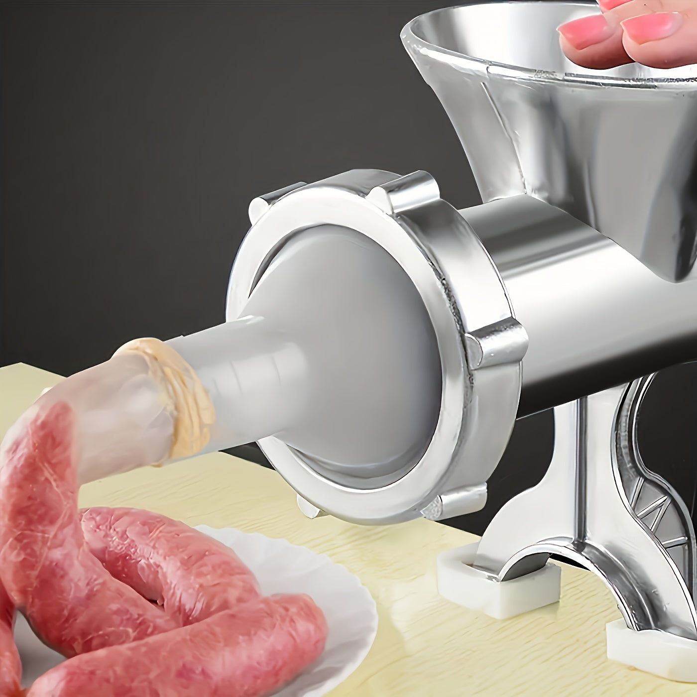 Manual Meat Grinder, Household Hand Cranked Grinder, Homemade Sausage Maker, Manual Kitchen Grinder, Used for Chopping, Stirring, Cutting, Kitchen Essentials, Kitchen Tools, Kitchen Additions, Holiday Gifts, Father'S Day Gifts