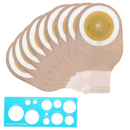Colostomy Bags One-Piece Drainable Ostomy Pouch Cut-to-Fit Stoma Bags for Adults Odor-Proof Leak-Proof Ostomy Supplies Comfortable Wear Skin-Friendly Adhesive Flange 20 Pack Value Set