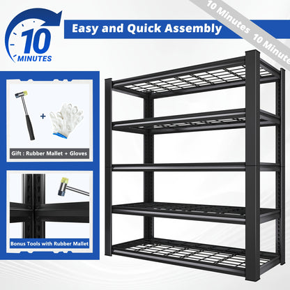 Double Mesh Shelf - Furniture Storage Shelf, Utility Shelves