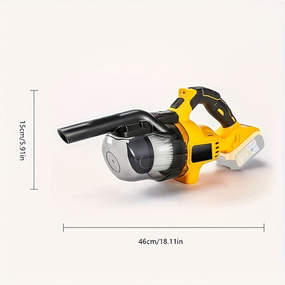 Cordless Handheld Vacuum Cleaner Compatible with DeWalt 20V Battery – 500W Motor, 46 CFM, HEPA Filtration, Portable Car Vacuum for Hard Floor, Pet Hair, Car Interior Cleaning (Battery Not Included)