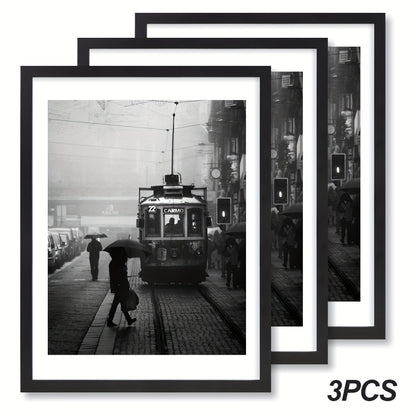 Picture Frames 12x16 Set of 3 – Classic Wood Poster Frames, Horizontal & Vertical Wall Hanging, Multi-Color Options for Bedroom Office Living Room Gallery Wall Decor