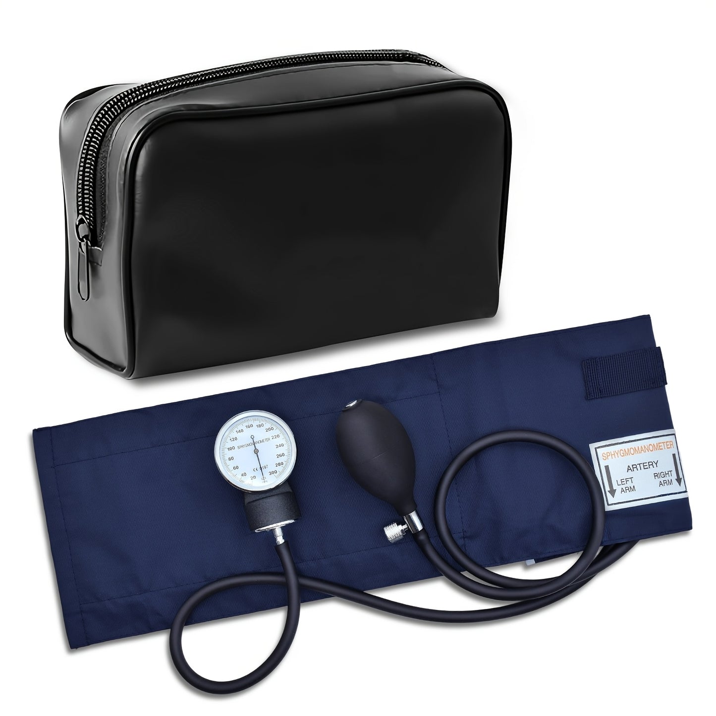 Aneroid Sphygmomanometer Blood Pressure Monitor & 2-in-1Stethoscope Set - Medical Sphygmomanometer With Fixing Clip And Purple Nylon Cuff, Emergency BP Kit Includes Stethoscope, Free Portable Case And Auxiliary Accessories, Purple