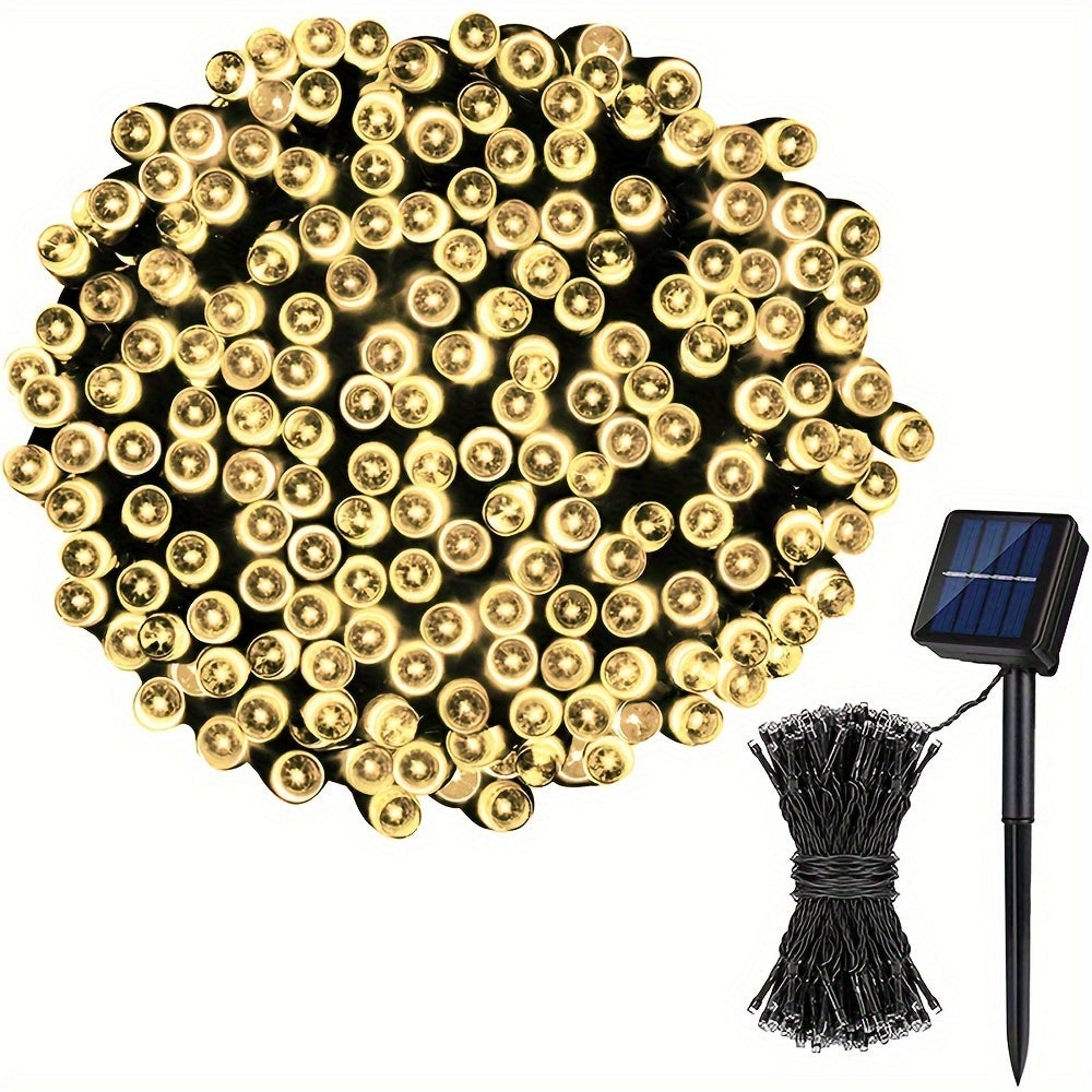 1/2pack 80ft Solar LED Christmas Lights, Independence Day Decorations Lights July 4th Decor LED String Fairy Lights Waterproof IP65 Outdoor LED Tree Lights With 8 Lighting Modes For Independence Day Xmas Wedding Party Garden Yard Decor Lumen 45lm