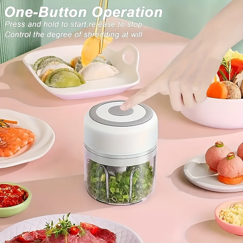 Electric Meat Crusher (Free Garlic Chopper Blade)Small Household Multi-functional Meat Crusher Mince Garlic Meat Machine with Meal Cooking Crusher
