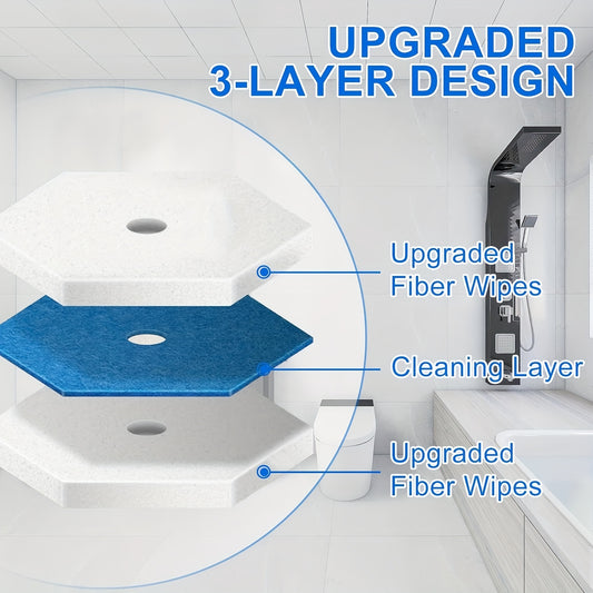 Toilet Brush Refills Compatible with Clorox Toilet Wand Replacement Heads Upgraded Fiber Scrubbing Pads for Toilet Bowl Cleaning 20 50 119 Count No Handle
