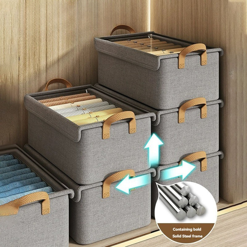 Storage Box Clothes Pants Storage Box Dormitory Wardrobe Folding And Organizing Storage Box Storage Basket, Under-Bed Storage