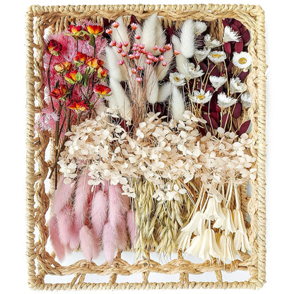 Dried Flower Bouquet with Pampas Grass - Bohemian Wedding Centerpieces, Dried Cake Flowers & Boutonnieres for Groom/Best for Man - Low Maintenance Wedding, & Decor - -Lasting Botanical Arrangement