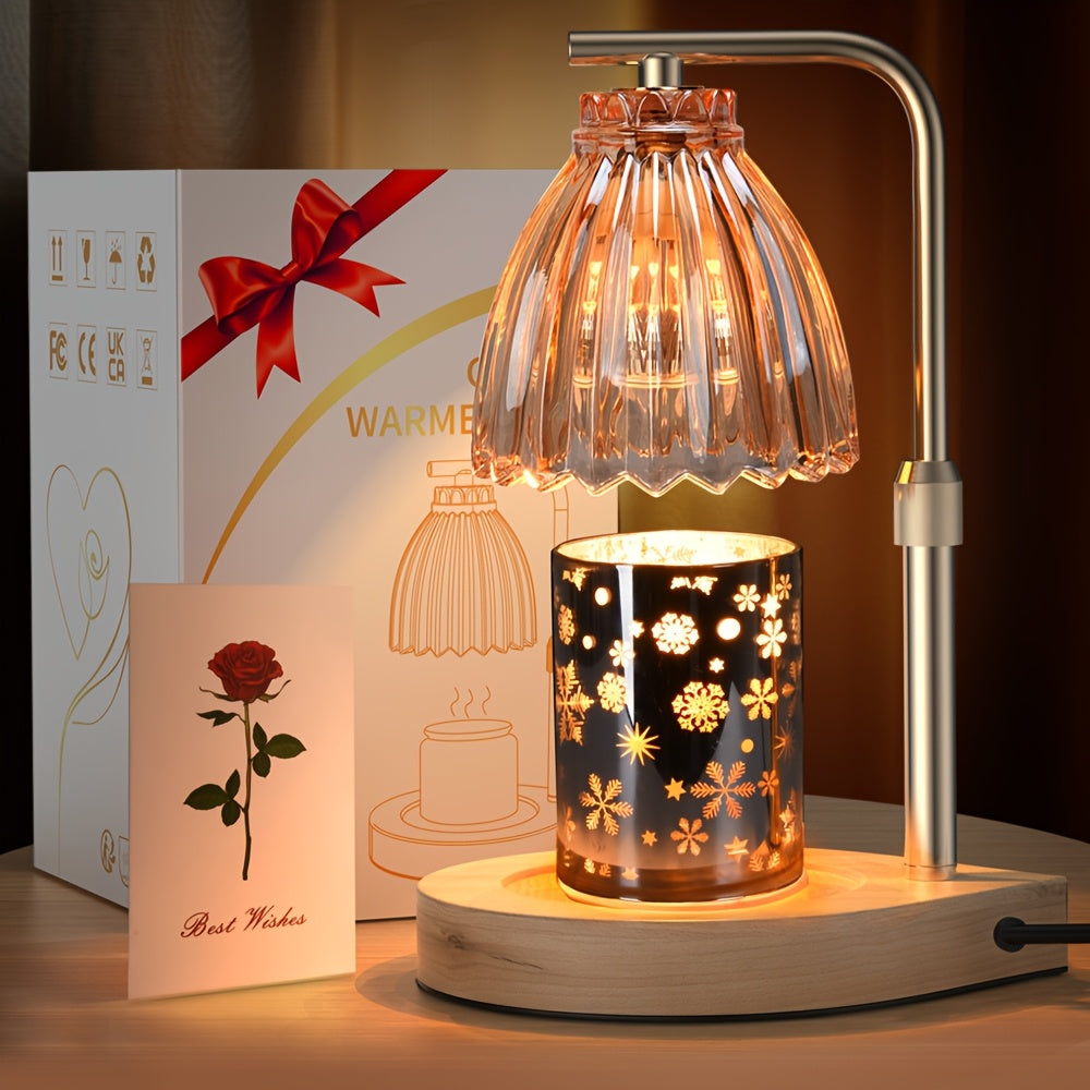 Candle Warmer Lamp with Dimming Function, Adjustable Height Brightness Candle Melting Lamp, Suitable for Scented Wax, Perfect Gift for Wife, Mother, Lover Or Friend, Mother's Day Gift, House Warming Gifts New Home Decor(no Bulb Included,)