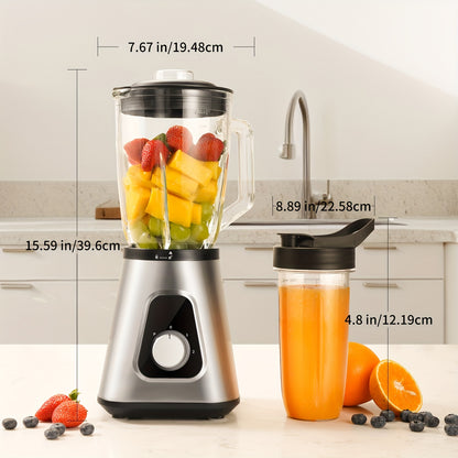 SHARDOR 1200W Blender, Smoothie Maker And Milkshake Machine, 52 Oz Countertop Blender And 22 Oz Personal Blender Set, 3 Adjustable Speeds for Frozen Fruit Beverages, Smoothies, Sauces, Perfect Gifts for Friends And Family, High Capacity