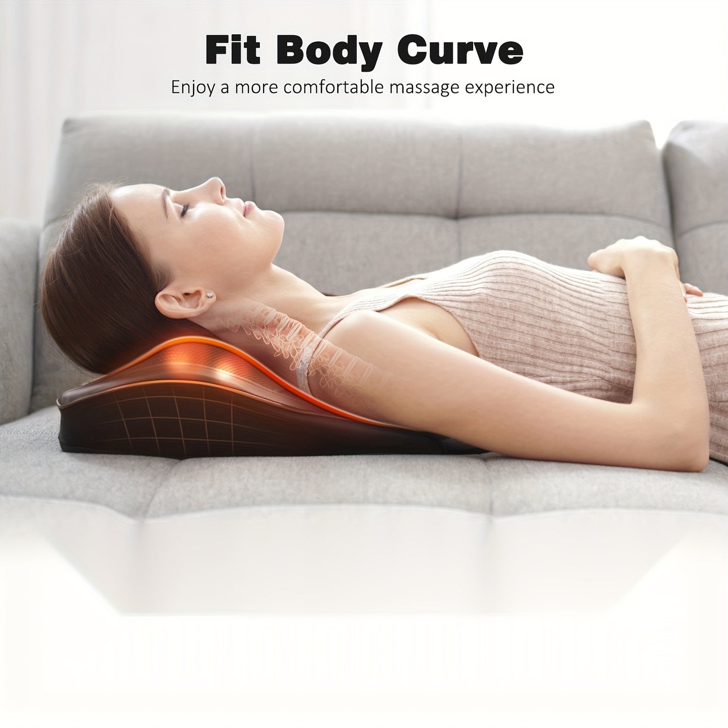 Neck Massager, Acupressure Heated Neck Massager, Shoulder, Back, Leg Electric Back Massager, Deep Tissue Kneading Massage to Relax Muscles, Massage Pillow Gift for Mom/dad/lady/man, The Best Mother's Day Gift