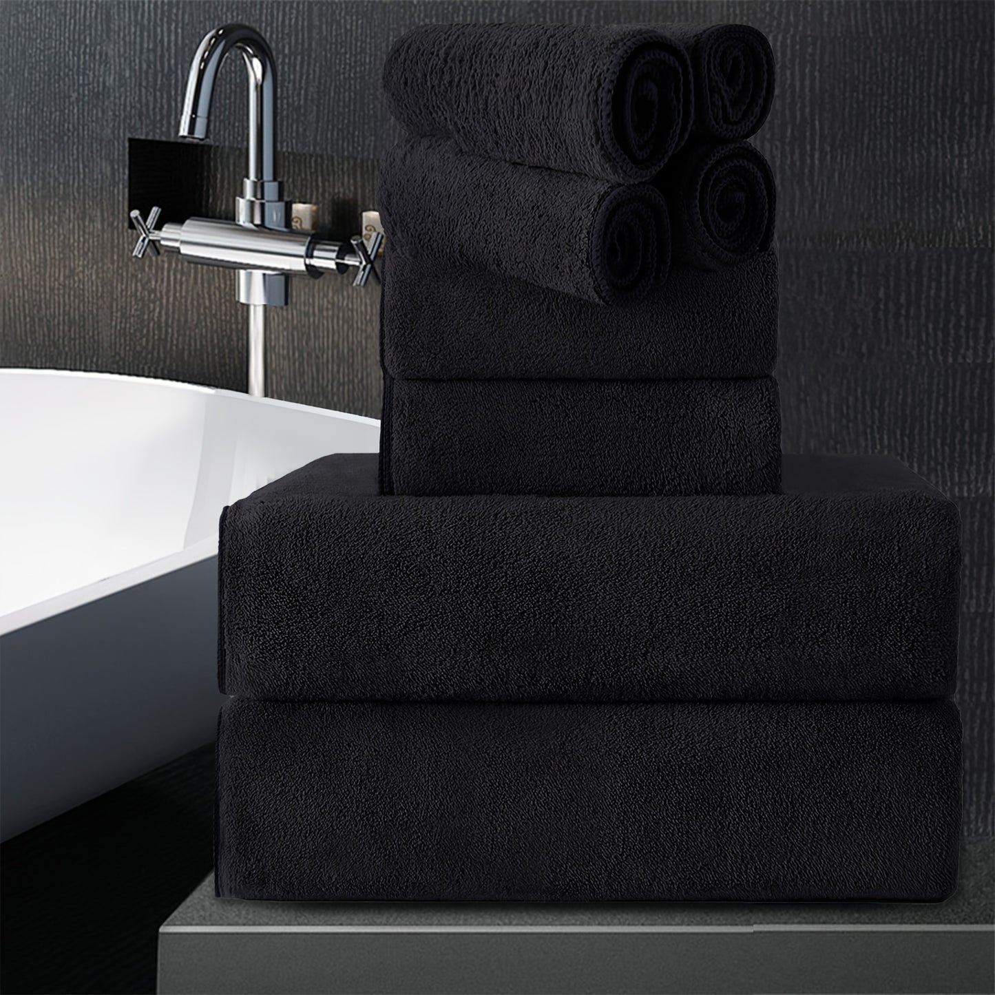 8pcs Extra Large Bath Towels Set 35" X 70", Premium Towel Set for Bathroom Gym Oversized Bath Sheet Ultra-Soft Luxury Thick Lightweight Highly Absorbent Fast Dry Towel for Daily Use, 750GSM