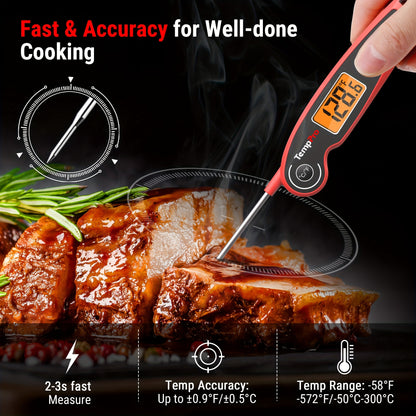 F05 Digital Meat Thermometer for Cooking with Motion Sensing, Food Thermometer for Kitchen BBQ Oil Grill Smoker Candy Thermometer