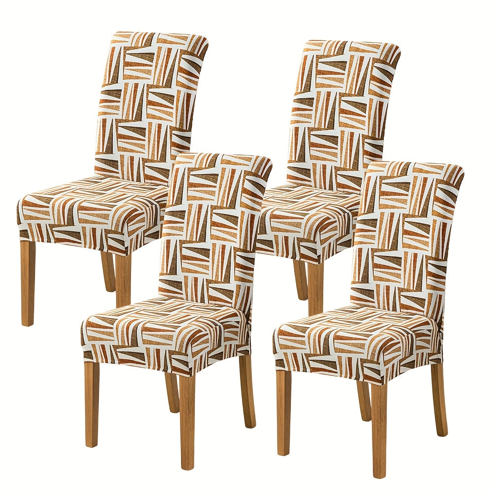 Chair Covers Slipcovers Set Of 4 And 6, Spandex Super Fit Stretch Removable Washable Kitchen Parsons Protector for Dining Room, Hotel, Ceremony