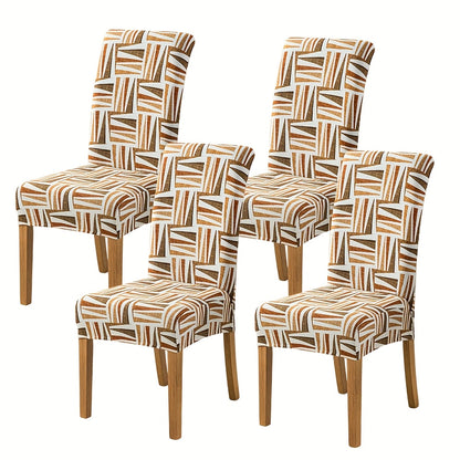 Chair Covers Slipcovers Set Of 4 And 6, Spandex Super Fit Stretch Removable Washable Kitchen Parsons Protector for Dining Room, Hotel, Ceremony
