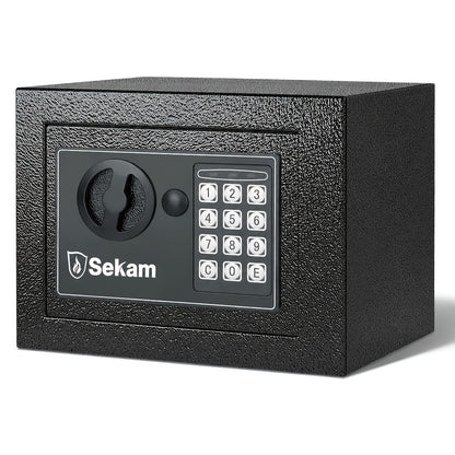 Heavy-Duty Fireproof Steel Safe With Cash Bag - Secure Home Safe Box With Keypad & Key Lock, Ideal For Storing Money, Documents, And Valuables (Black)Valentine'S Day
