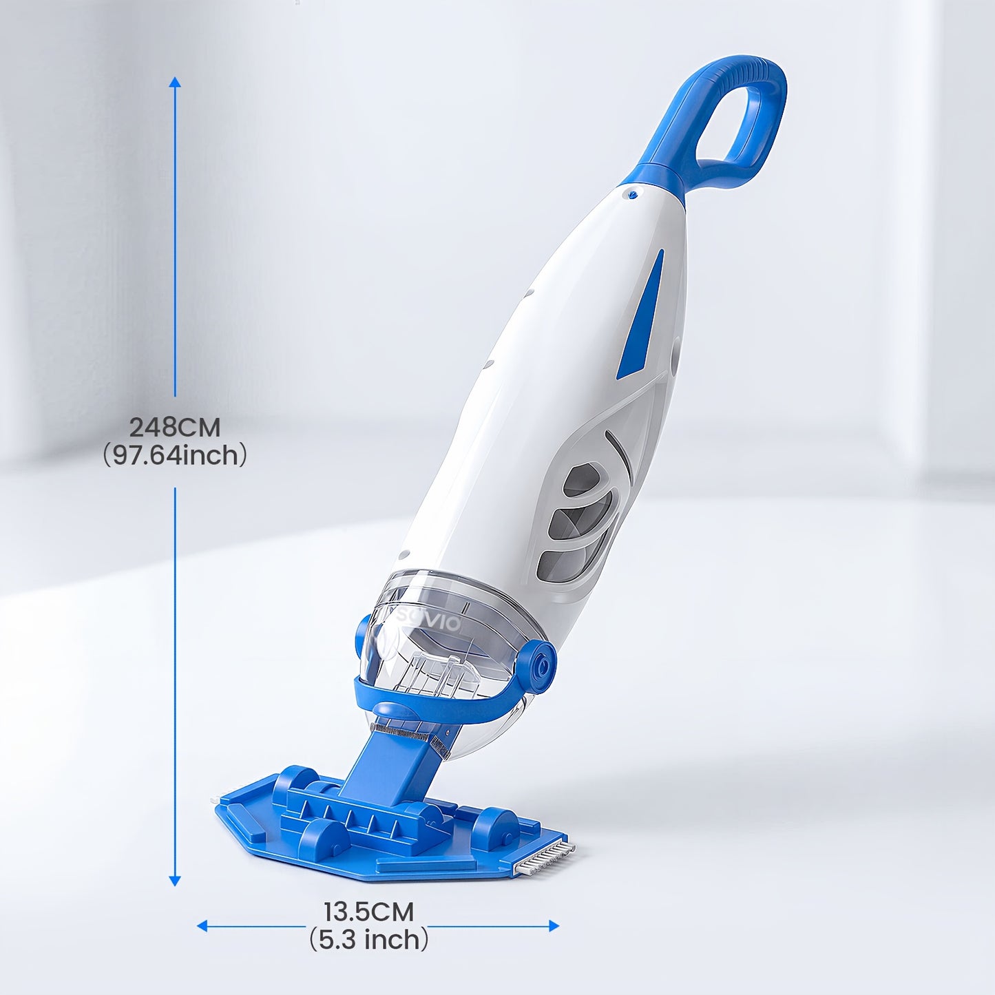 Upgraded Cordless Pool Vacuum, Telescopic Pole, 15.8 GPM Powerful Suction, 60 Min Runtime, Handheld Rechargeable Pool Cleaner, Ideal for Above Ground And Inground Pools, Swimming Pool, Pool Cleaning, Ideal for Leaves, Debris