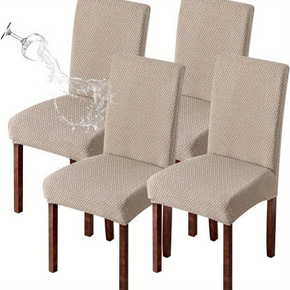 4/6pcs 100% Waterproof Chair Covers for Dining Room Kitchen Chair Covers Parson Dining Chair Slipcover