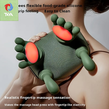 [Portable Massager] 1pc Electric Massager for Portable with Powerful Brushless Motor/- Acupressure & Kneading Device with Nodes for Neck, Back, Shoulder - Therapeutic Massager For, /Office