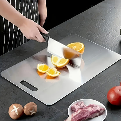 3pcs Premium Stainless Steel Cutting Board Set- Durable, Easy to Clean, Kitchen Ready, Space-Saving, Rust-Resistant, and BPA-Free, Safe for Food Preparation