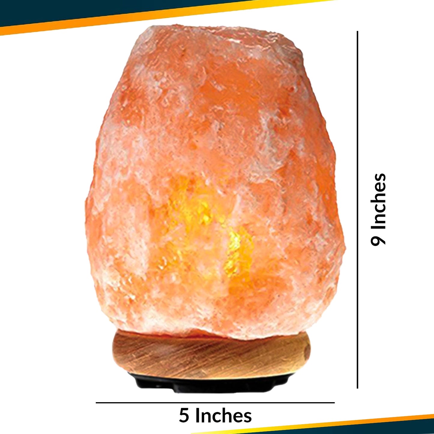 1 Pc Himalayan Glow Salt Lamp with Dimmer touch Control Switch 5-7 lbs
