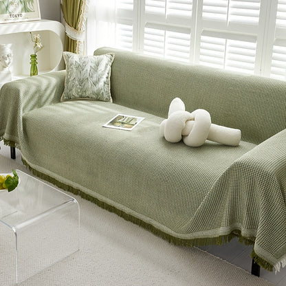 Tassel Sofa Throw Cover, Scratch-Resistant Sofa Cover, Multifunctional Breathable Sofa Slipcovers, Easy And Fashionable Couch Covers, Settee Cover for All Seasons