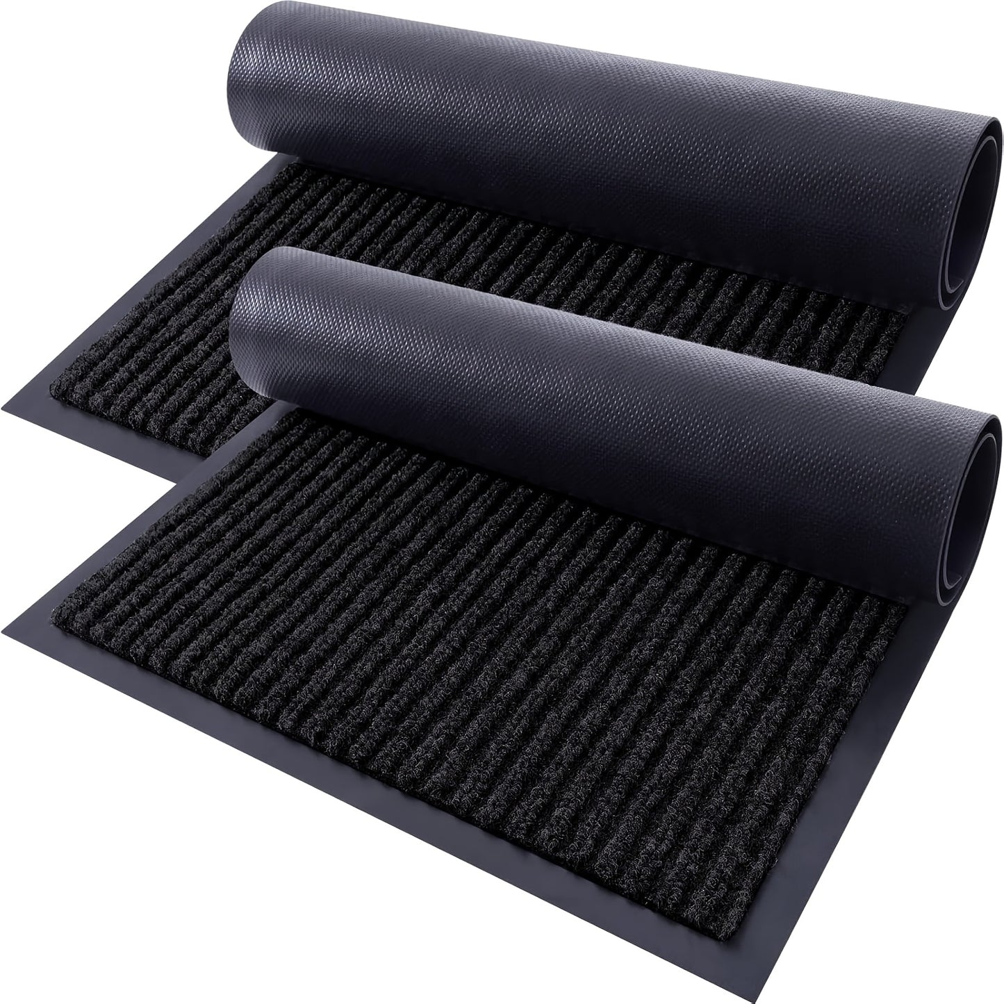 2-Pack Front Door Mat Welcome Floor Mats | Entryway Indoor Outdoor Entrance Doormat, Patio, Porch, Muddy Shoe, Inside Outside Low Profile, Polyester, Machine Made by VOTUDX
