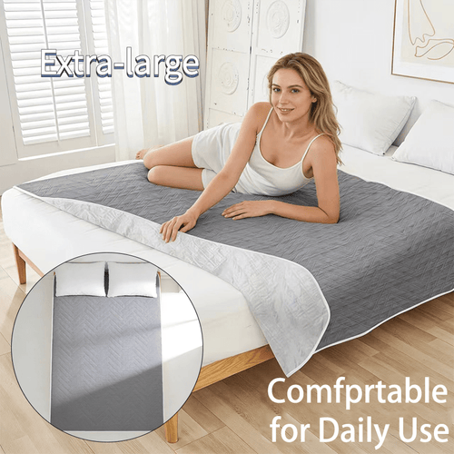 Extra-Large Washable Leak-Proof Mattress Protector, Designed for Seniors, Extra-Large Size, Suitable for Urinary Incontinence And Bedwetting - Soft Polyester Material, Mesh Design, Breathable And Moisture-Proof, Fits All Mattress Sizes