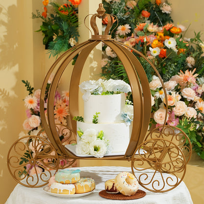 Enormous Pumpkin Carriage Cake Stand, 25 Inches Tall, Beautiful Pumpkin Carriage, Centerpiece, Wedding Decoration, Local Warehouse, Kitchen Accessory, Graduation Season, Wedding
