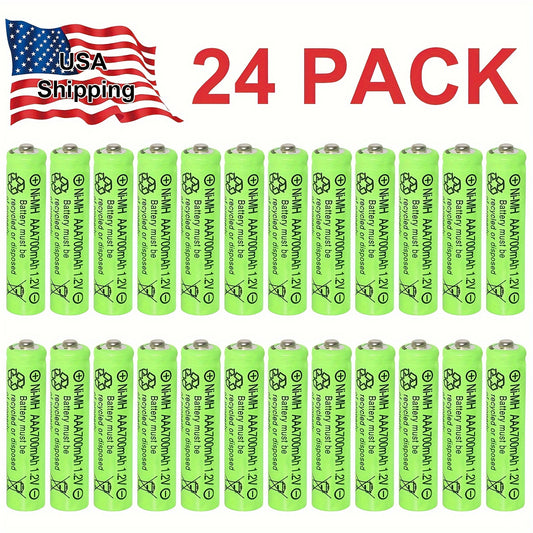 Rechargeable Batteries AA AAA Ni-MH 1.2V 700mAh with Charger Recharge Up to 500 Times for Remote Control Mouse Flashlight Camping Light Clock Multiple Pack Options