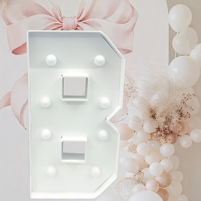 Cool White - 3ft Tall Marquee Letters Frame Cool Lighted Letters - /LOVE/HBD DIY Displays for Weddings, Proposals & Celebrations Wall Pediments KT Board