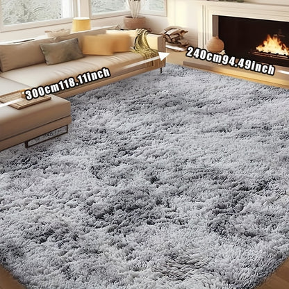 1 Tie Dye Plush Soft Indoor Area Rug, Modern Plush Carpet, Non-slip,, Suitable for Living Room And Bedroom Areas, Home Decor, Fluffy Carpet