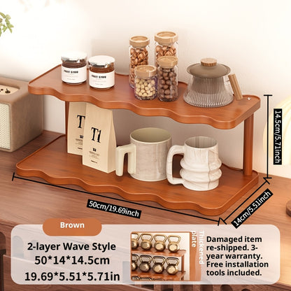 3-Tier Space-Saving Ladder Cup Holder Storage Rack - Multi-Purpose Countertop Organizer for Coffee Mugs, Teacups, Water Glasses | Kitchen Counter, Dining Table, Entryway Shelf & Dessert Display Rack