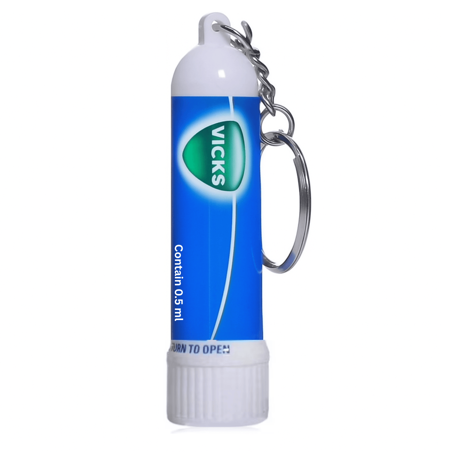 Nasal Inhaler Aromatherapy Stick with Keychain – 0.5ml Portable Mint Scent Aromatic Inhaler for Travel, Office & Everyday Carry – Refreshing Personal Care Stick, 4-Count or 24-Count Pack