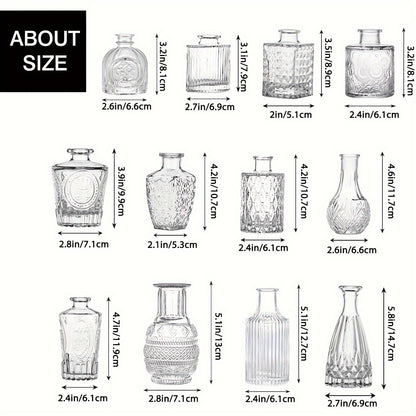 Glass Bud Vases Bulk Set – Clear Flower Vases for Wedding Table Centerpieces, Home Decor, Birthday, Anniversary & Holiday Party Decorations