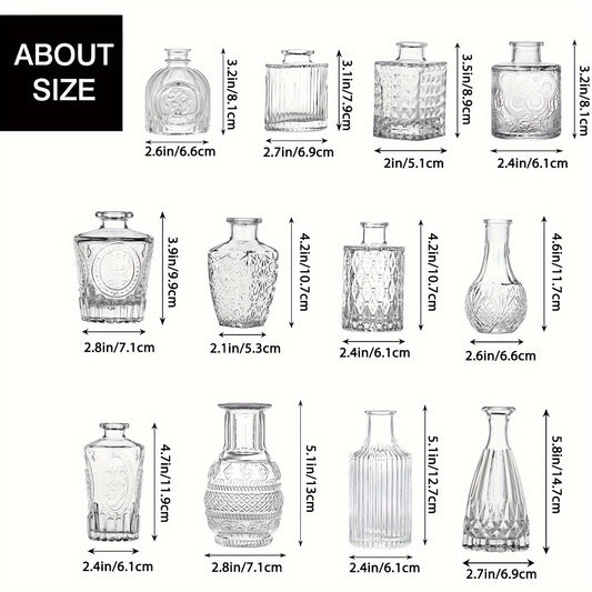 Glass Bud Vases Bulk Set – Clear Flower Vases for Wedding Table Centerpieces, Home Decor, Birthday, Anniversary & Holiday Party Decorations