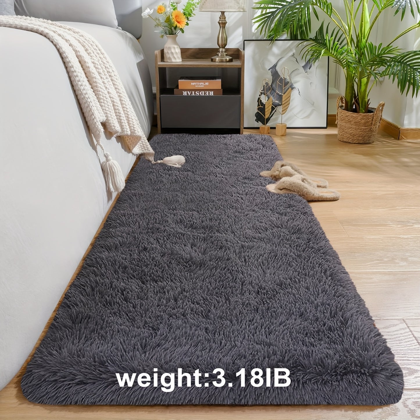 Area Rug Non Slip Backing for Living Room Kitchen Modern Home Decor Floor Decoration Carpet Mat Cute Fluffy Bedroom Rug Easy to Clean Bathroom Rugs