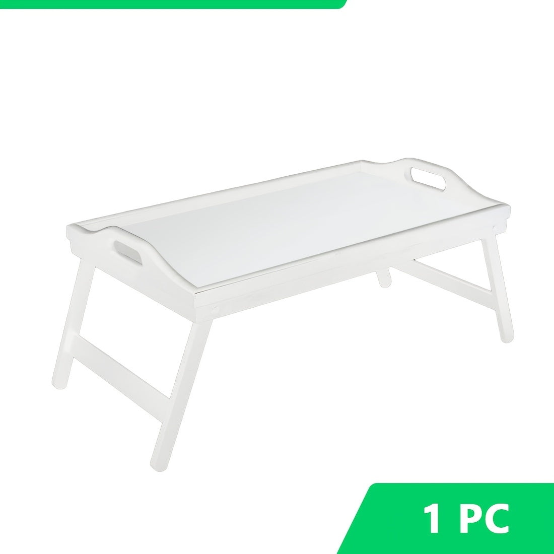 Bamboo Bed Tray Table with Foldable Legs - Breakfast Trays with Handles, Ideal for Eating, Working, Or Snacking - Durable And Stylish, Available In White, Black, Beige, And Brown, 1/2pcs