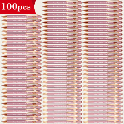 100pcs Custom Engraved Luxury Tactile Ballpoint Pen Set, Metal-Shaft Custom Pen - Personalized Writing Instrument, Perfect Choice for Anniversary, School Supplies, Christmas, Birthday, Graduation Season Gifts, And Party Favors
