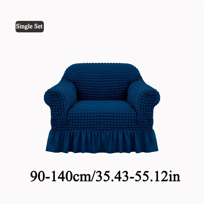 XM-Mirelitho 1pc Seersucker Sofa Sllipcovers Elastic Living Room Sofa Cover Pet All-purpose Sofa Protection Cover Home Decoration Sofa Cushion Cover