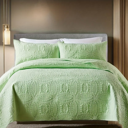 3pcs Bed Quilt Set, Bedding Set Soft Comfortable for Bedroom, Guest Room (1*Bed Quilt + 2*Pillowcases, Without Core)