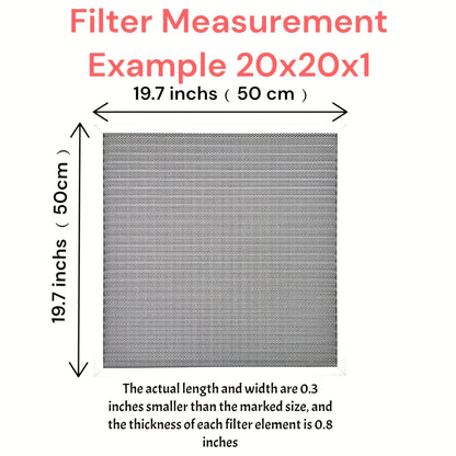 Washable HVAC Air Filter Reusable Permanent Furnace Filter with Aluminum Frame, Easy to Clean, Multiple Sizes Available, Electrostatic Air Filter for Home and Office HVAC Systems