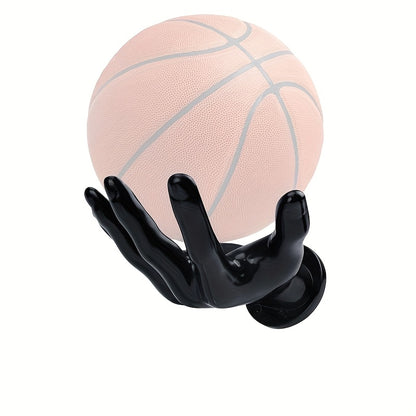 Wall Mounted Hand Shape Sports Memorabilia Display Shelf - Decorative Storage Organizer For Basketball, Football, Volleyball, Rugby Ball Collection