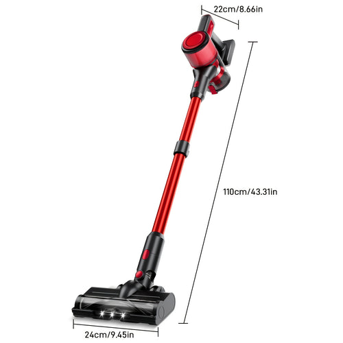 Cordless Vacuum Cleaner for Home - Lightweight, 56-68Kpa Stick Vacuum with Rechargeable Battery, Max 45 Mins Runtime, 8-In-1 Handheld Vacuum for Hard Floors And Carpets Pet Hair