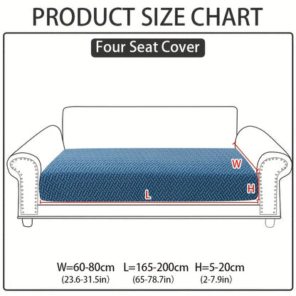 1pc of Wear-Resistant And Non-Slip Sofa Cover, Elastic Stretch L-Shaped Furniture Protector, Suitable for 3/2/1/4 Seat And Sectional Sofas, Made of Polyester Jacquard Fabric, Machine Washable, Ideal for Living Room, Bedroom