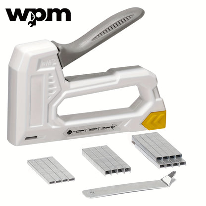 WPM Light Duty Staple Gun for Wood - Red Upholstery Staple Gun with 1600pcs JT21 Staples 1/4, 5/16, 3/8 inch and Staple Remover - Fabric Stapler Gun for Crafts, DIY, Decoration