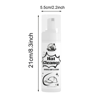 Hat Cleaner Foam Spray – Professional Stain Remover for Wool, Felt & Fur Hats, Removes Dirt, Sweat & Fingerprints, 6.76 Fl Oz (200ml), All-Season Hat Care, Great Gift for Hat Lovers (1/2/3/5 Pack)